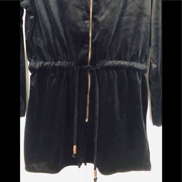 Anthony Mark Hankins Velvet jacket Size M Tie Waist Zipper - Picture 2 of 10